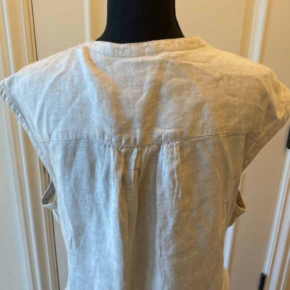 J Crew tan 100% linen dress- classy and comfortable Size XL - Picture 6 of 8